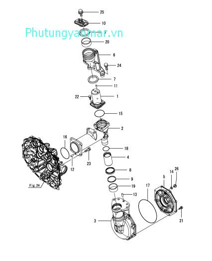 Vỏ trục trước bên phải